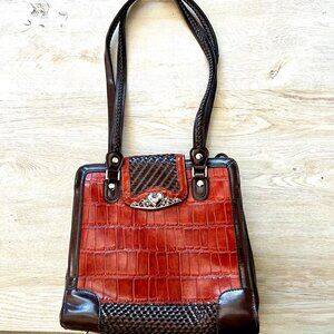 Marc Chantal (MC) Brown Faux Leather Handbag